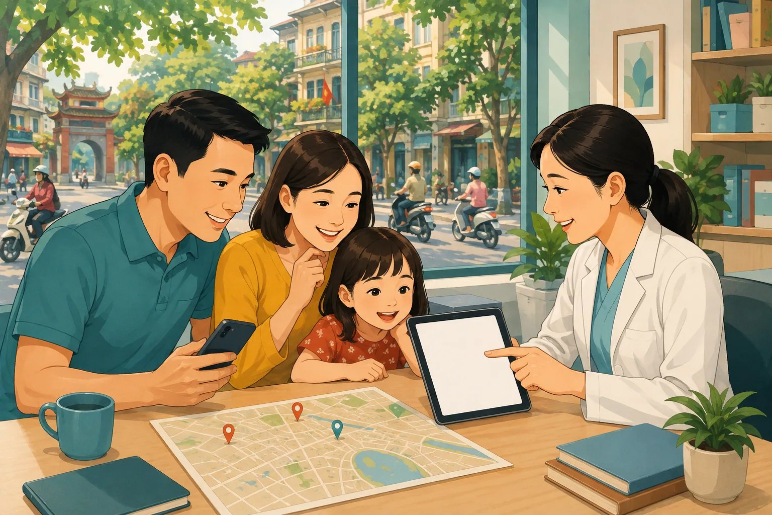 Gia đình Việt Nam tìm khuyến mãi vắc xin tại Hà Nội