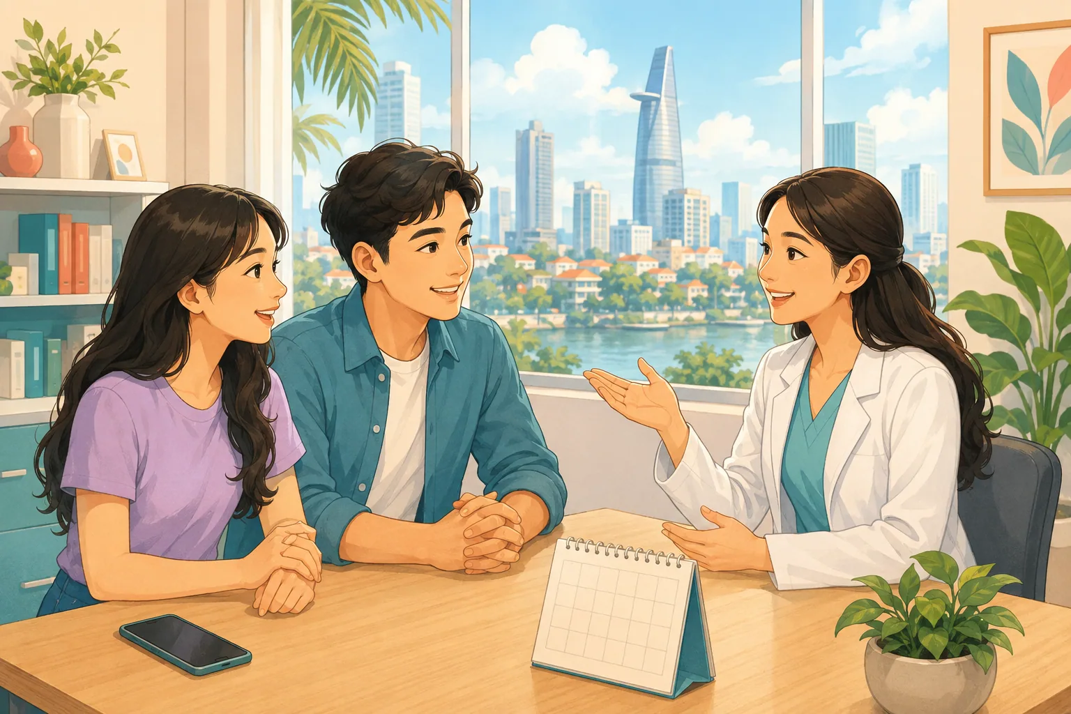 Người trẻ Việt Nam trao đổi về ưu đãi tiêm HPV tại Thành phố Hồ Chí Minh