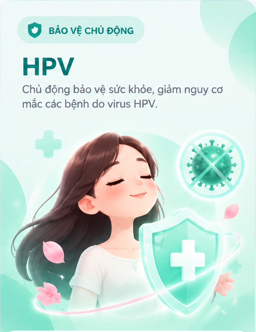 Thẻ minh họa tiêm chủng phòng HPV