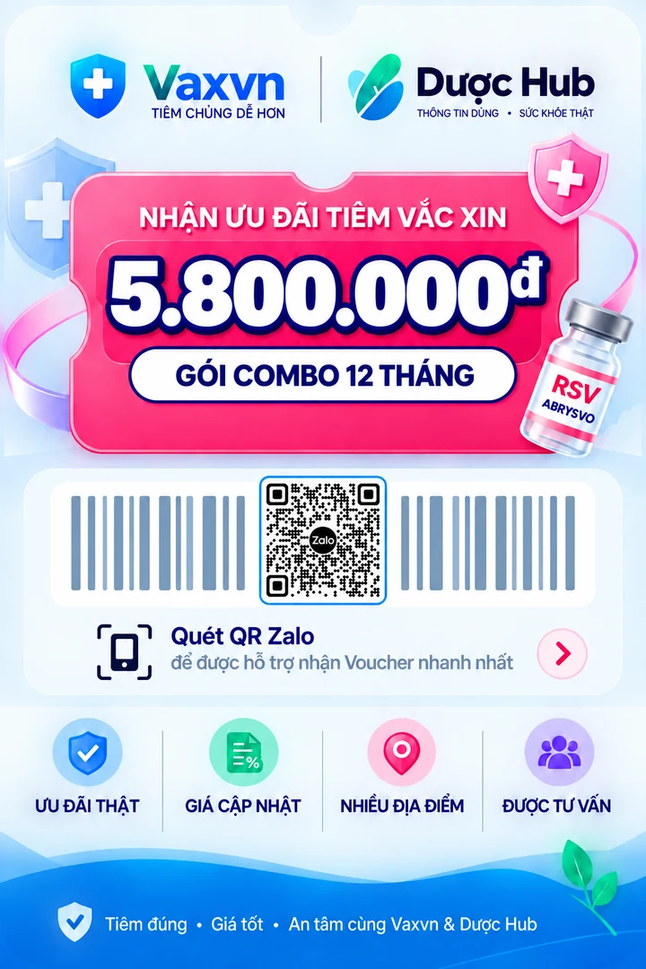 Voucher gói combo tiêm chủng 12 tháng