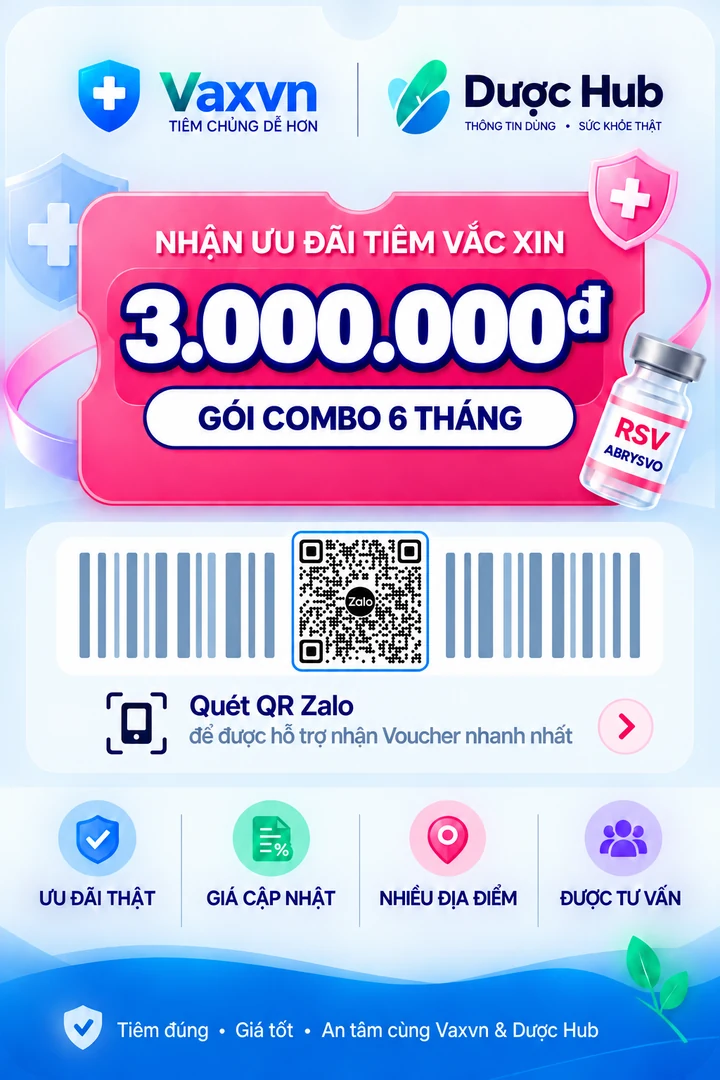 Voucher gói combo tiêm chủng 6 tháng